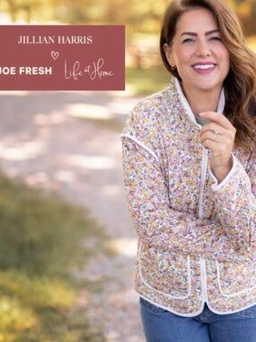 Jillian Harris Floral Quilted Jacket size M